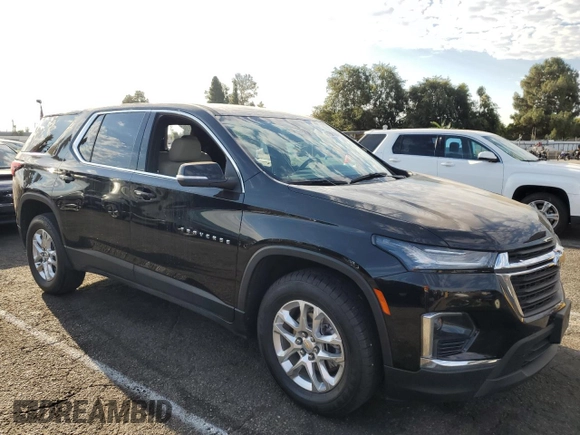 2022 Chevrolet Traverse LS with VIN 1GNERLKW2NJ130336, listed as a Copart auction lot 69991994 with 51,202 mi miles and Salvage Title. Bid and sale history available at carsss.com. Image 4.