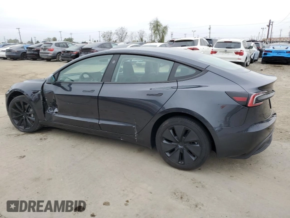 2024 Tesla Model 3 with VIN 5YJ3E1EA3RF737102, listed as a Copart auction lot 55321685 with 9,638 mi miles and Salvage Title. Bid and sale history available at carsss.com. Image 2.