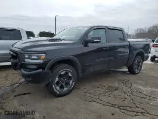 2019 Ram 1500 Rebel with VIN 1C6SRFLTXKN900229, listed as a Copart auction lot 44727365 with 77,670 mi miles and Salvage Title. Bid and sale history available at carsss.com. Image 1.
