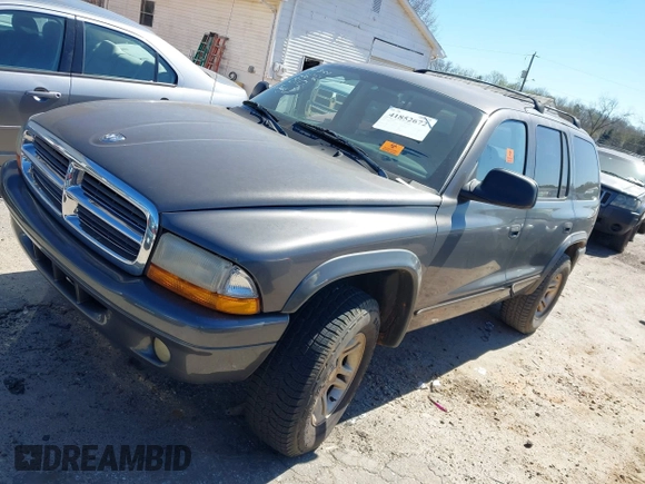 2003 Dodge Durango SLT with VIN 1D4HS48N43F566123, listed as a IAAI auction lot 41852672 with 268,376 mi miles and . Bid and sale history available at DreamBid. Image 2.