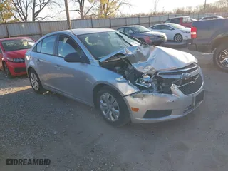 2013 Chevrolet Cruze LS with VIN 1G1PA5SH9D7217211, listed as a IAAI auction lot 41804046 with 155,940 mi miles. Bid and sale history available at carsss.com. Image 1.