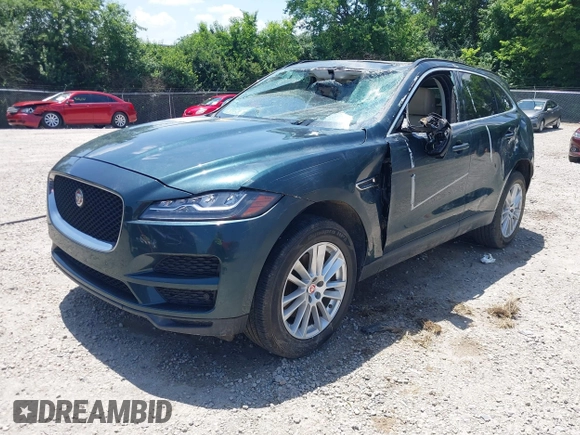 2017 Jaguar F-Pace 35t Prestige with VIN SADCK2BV1HA490874, listed as a IAAI auction lot 42551753 with 52,270 mi miles and . Bid and sale history available at DreamBid. Image 2.