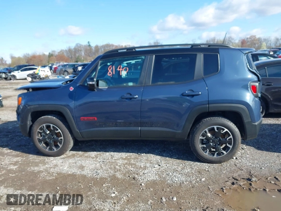 2023 Jeep Renegade Trailhawk with VIN ZACNJDC13PPP74002, listed as a IAAI auction lot 41968140 with 6,848 mi miles and . Bid and sale history available at DreamBid. Image 14.