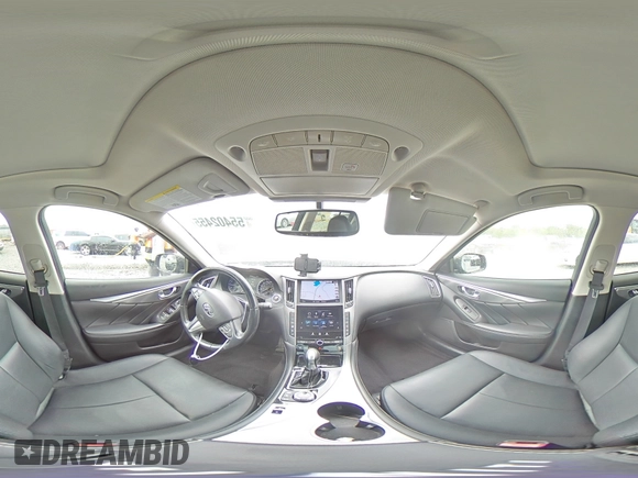 2015 Infiniti Q50 Sport with VIN JN1BV7AP2FM358154, listed as a Copart auction lot 55402455 with 154,630 mi miles and Salvage title. Bid and sale history available at DreamBid. Image 14.