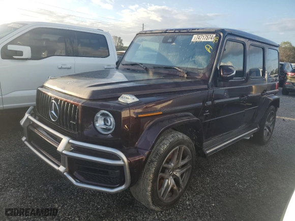 2022 Mercedes-Benz G-Class AMG G 63 with VIN W1NYC7HJ3NX437210, listed as a Copart auction lot 74717574 with 19,165 mi miles and Salvage Title. Bid and sale history available at carsss.com. Image 1.