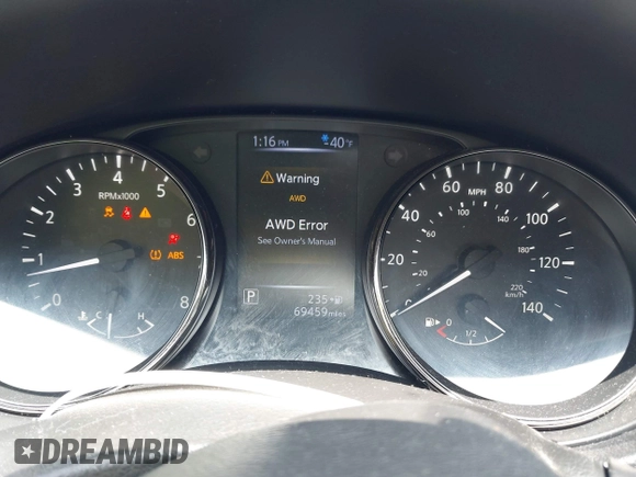 2017 Nissan Rogue SV with VIN JN1BJ1CR4HW122667, listed as a IAAI auction lot 42540290 with 69,459 mi miles and . Bid and sale history available at DreamBid. Image 7.