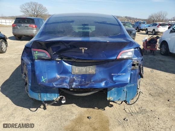 2021 Tesla Model Y Long Range with VIN 5YJYGDEE9MF066774, listed as a Copart auction lot 49103745 with 69,343 mi miles and Non Repairable. Bid and sale history available at carsss.com. Image 6.
