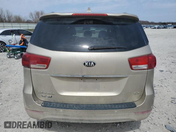 2016 Kia Sedona SX with VIN KNDMC5C17G6155629, listed as a Copart auction lot 53258945 with 178,967 mi miles and Clean Title. Bid and sale history available at carsss.com. Image 6.