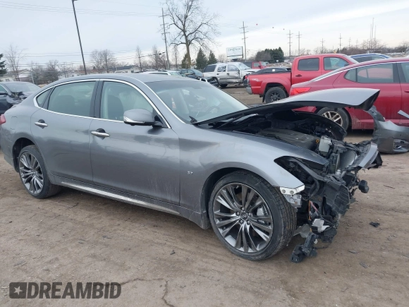 2017 Infiniti Q70L 3.7 with VIN JN1BY1PR9HM210745, listed as a IAAI auction lot 41511737 with 75,978 mi miles. Bid and sale history available at carsss.com. Image 1.