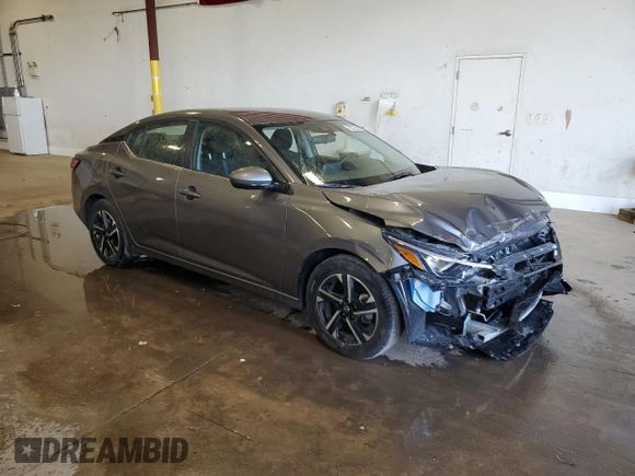 2024 Nissan Sentra SV with VIN 3N1AB8CVXRY347880, listed as a Copart auction lot 63448365 with 24,280 mi miles and Clean title. Bid and sale history available at DreamBid. Image 4.