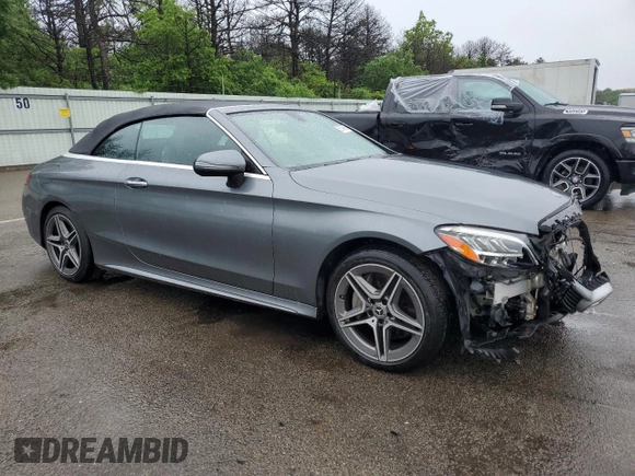2019 Mercedes-Benz C 300 with VIN WDDWK8EBXKF834621, listed as a Copart auction lot 60306965 with 47,136 mi miles and Salvage title. Bid and sale history available at DreamBid. Image 4.