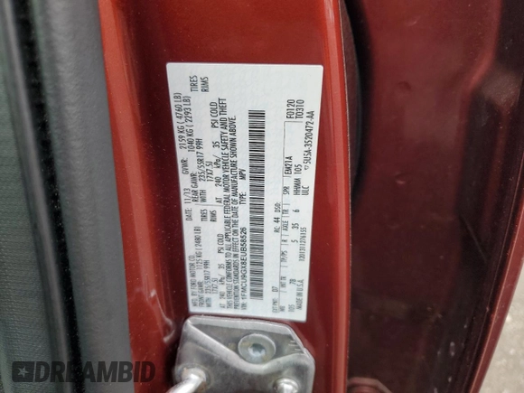 2014 Ford Escape SE with VIN 1FMCU9GX8EUB58526, listed as a Copart auction lot 55472175 with 121,642 mi miles and Clean Title. Bid and sale history available at DreamBid. Image 13.