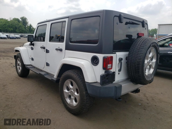 2015 Jeep Wrangler Unlimited Sahara z VIN 1C4BJWEG6FL627890, wystawiony jako Copart lot #58080945 z przebiegiem 145 941 mil mil oraz Szkoda całkowita • Salvage title. Historia ofert i sprzedaży dostępna na DreamBid. Obrazek 2.