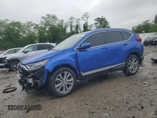 2020 Honda CR-V Touring with VIN 7FARW2H91LE013922, listed as a Copart auction lot 56721575 with 28,598 mi miles and Salvage title. Bid and sale history available at DreamBid. Image 1.