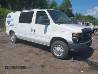 2009 Ford Econoline Cargo Commercial with VIN 1FTNE14W99DA46167, listed as a IAAI auction lot 42446105 with 306,327 mi miles and . Bid and sale history available at DreamBid. Image 1.