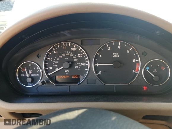 2001 BMW Z3 3.0 with VIN WBACN53421LL47532, listed as a Copart auction lot 86485874 with 140,590 mi miles and Salvage title. Bid and sale history available at DreamBid. Image 9.