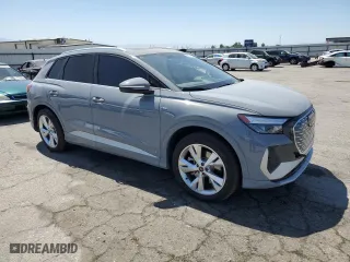 2023 Audi Q4 e-tron Premium Plus with VIN WA1L2BFZ1PP050572, listed as a Copart auction lot 58523794 with 8,826 mi miles and Salvage Title. Bid and sale history available at carsss.com. Image 4.