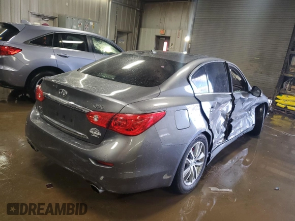 2017 Infiniti Q50 Premium with VIN JN1EV7AR6HM830034, listed as a Copart auction lot 50840515 with 80,067 mi miles and Non repairable. Bid and sale history available at DreamBid. Image 3.