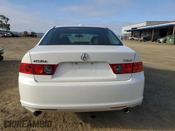 2006 Acura TSX with VIN JH4CL96826C036817, listed as a Copart auction lot 57084175 with 80,646 mi miles and Salvage title. Bid and sale history available at DreamBid. Image 6.