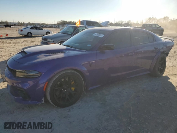 2023 Dodge Charger SRT Hellcat Widebody Jailbreak with VIN 2C3CDXL97PH585769, listed as a Copart auction lot 42298925 with 5,388 mi miles and Salvage Title. Bid and sale history available at carsss.com. Image 1.
