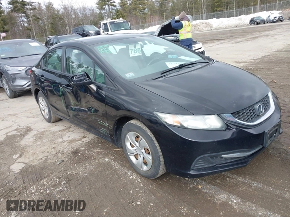 2014 Honda Civic LX with VIN 2HGFB2F53EH540188, listed as a IAAI auction lot 41741533 with 101,467 mi miles. Bid and sale history available at carsss.com. Image 1.