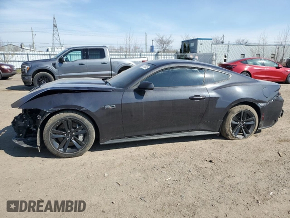 2024 Ford Mustang GT with VIN 1FA6P8CFXR5424747, listed as a Copart auction lot 52578245 with 32,975 mi miles and Salvage title. Bid and sale history available at DreamBid. Image 1.