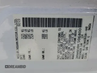 2023 Nissan Maxima SR с VIN 1N4AA6EV8PC506800, выставлен на аукционе Copart как лот 49446835 с пробегом 9 769 миль миль и На запчасти • Non repairable. История ставок и продаж доступна на DreamBid. Изображение 12.