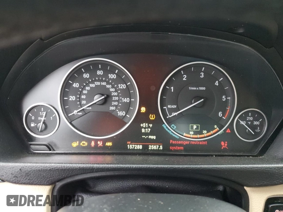 2014 BMW 3 Series 328d xDrive with VIN WBA3K5C59EKT33057, listed as a Copart auction lot 82470424 with 157,288 mi miles and Salvage title. Bid and sale history available at DreamBid. Image 9.