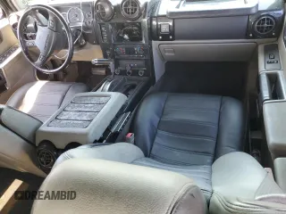 2003 Hummer H2 with VIN 5GRGN23U73H122529, listed as a Copart auction lot 50157934 with 0 mi miles and Salvage Title. Bid and sale history available at carsss.com. Image 8.