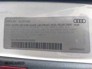 2021 Audi A5 Sportback S line Premium Plus with VIN WAUFACF52MA032229, listed as a IAAI auction lot 41917983 with 89,229 mi miles and . Bid and sale history available at DreamBid. Image 9.