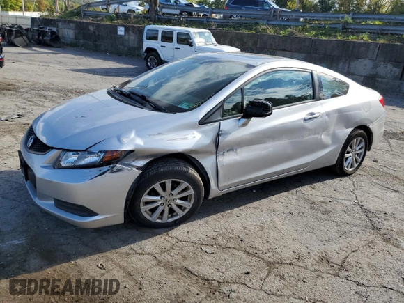 2012 Honda Civic Cpe EX with VIN 2HGFG3B88CH561364, listed as a Copart auction lot 72280644 with 233,427 mi miles and Salvage Title. Bid and sale history available at carsss.com. Image 1.
