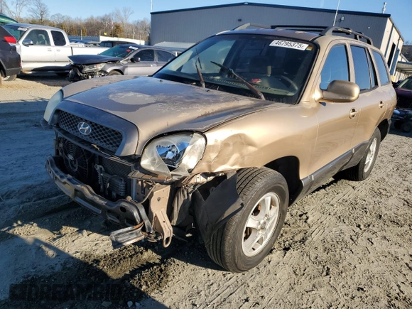 2004 Hyundai Santa Fe GLS with VIN KM8SC73E24U746430, listed as a Copart auction lot 46795375 with 167,697 mi miles and Salvage Title. Bid and sale history available at carsss.com. Image 1.