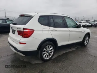 2017 BMW X3 xDrive28i with VIN 5UXWX9C56H0T09497, listed as a Copart auction lot 48904575 with 110,950 mi miles and Salvage Title. Bid and sale history available at DreamBid. Image 3.