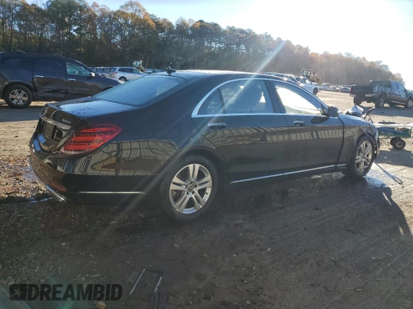 2019 Mercedes-Benz S 560 with VIN WDDUG8GB3KA443202, listed as a Copart auction lot 83985104 with 39,911 mi miles and Salvage Title. Bid and sale history available at DreamBid. Image 3.