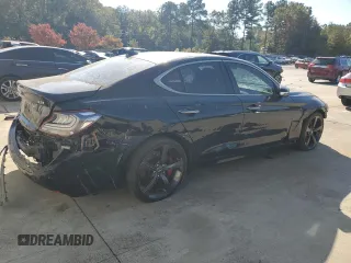 2021 Genesis G70 3.3T with VIN KMTG34LE7MU066534, listed as a Copart auction lot 77532704 with 58,951 mi miles and Salvage Title. Bid and sale history available at carsss.com. Image 3.