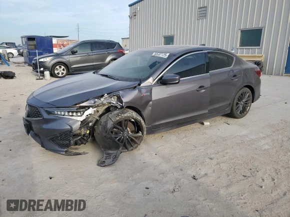2021 Acura ILX w/Premium/A-SPEC Package with VIN 19UDE2F84MA001732, listed as a Copart auction lot 50497125 with 61,017 mi miles and Salvage Title. Bid and sale history available at carsss.com. Image 1.