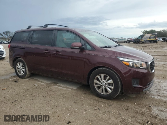 2017 Kia Sedona LX with VIN KNDMB5C19H6320486, listed as a Copart auction lot 73215754 with 100,891 mi miles and Salvage Title. Bid and sale history available at carsss.com. Image 4.