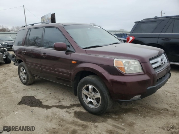 2007 Honda Pilot EX-L with VIN 2HKYF18757H503917, listed as a Copart auction lot 47623645 with 308,568 mi miles and Salvage Title. Bid and sale history available at carsss.com. Image 4.