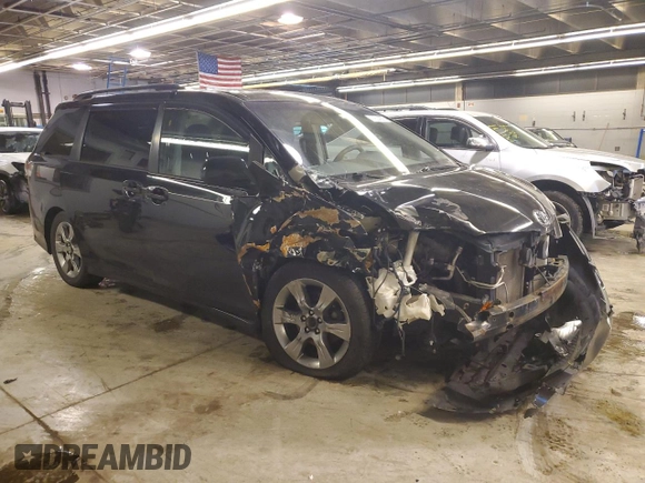 2011 Toyota Sienna SE with VIN 5TDXK3DC5BS115806, listed as a Copart auction lot 41824695 with 214,144 mi miles and Salvage Title. Bid and sale history available at carsss.com. Image 4.