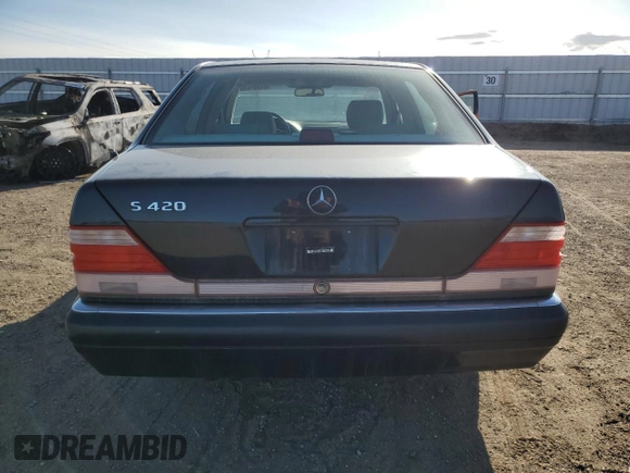 1998 Mercedes-Benz S-Class with VIN WDBGA43GXWA400256, listed as a Copart auction lot 51391515 with 63,364 mi miles and Clean Title. Bid and sale history available at carsss.com. Image 6.