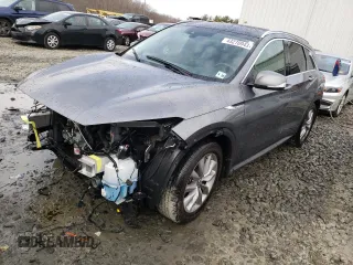 2021 Infiniti QX50 LUXE with VIN 3PCAJ5BB2MF112867, listed as a Copart auction lot 43270943 with 14,935 mi miles. Bid and sale history available at carsss.com. Image 1.