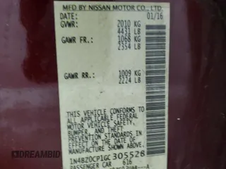 2016 Nissan LEAF S с VIN 1N4BZ0CP1GC305528, выставлен на аукционе Copart как лот 58667635 с пробегом 51 299 миль миль и Чистый • Clean title. История ставок и продаж доступна на DreamBid. Изображение 12.