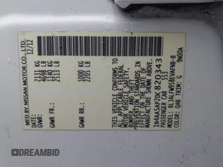 2013 Nissan Maxima SV z VIN 1N4AA5AP2DC820343, wystawiony jako IAAI lot #42520118 z przebiegiem 89 078 mil mil oraz . Historia ofert i sprzedaży dostępna na DreamBid. Obrazek 9.