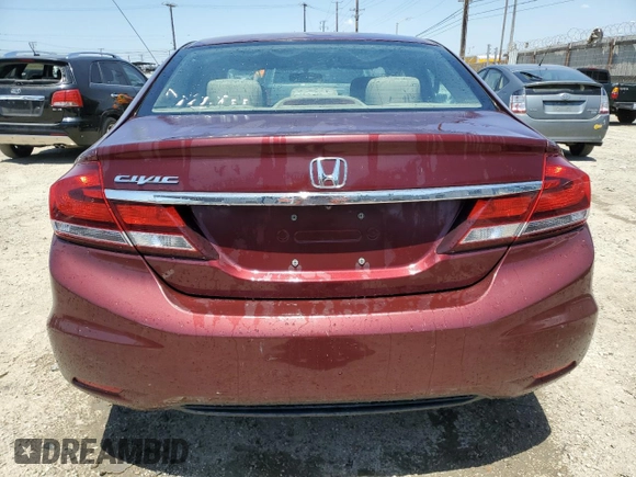 2015 Honda Civic Sedan LX with VIN 2HGFB2F56FH521068, listed as a Copart auction lot 54947195 with 166,856 mi miles and Clean Title. Bid and sale history available at carsss.com. Image 6.