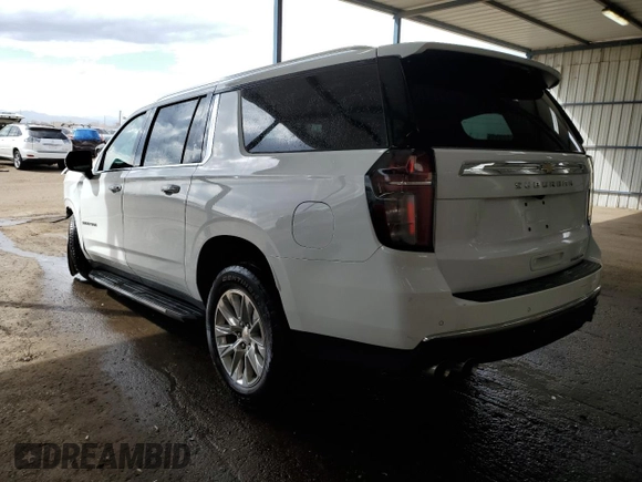 2023 Chevrolet Suburban Premier with VIN 1GNSKFKD8PR543891, listed as a Copart auction lot 53661735 with 34,857 mi miles and Salvage Title. Bid and sale history available at DreamBid. Image 2.