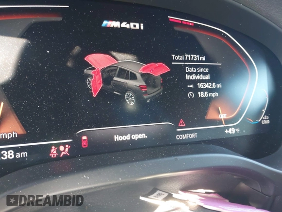 2020 BMW X3 M40i with VIN 5UXTY9C04LL304634, listed as a IAAI auction lot 41821262 with 71,731 mi miles and . Bid and sale history available at DreamBid. Image 7.