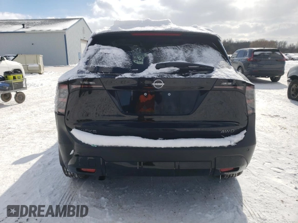 2025 Nissan Kicks SV with VIN 3N8AP6CB1SL335228, listed as a Copart auction lot 46030455 with 49 mi miles and Salvage Title. Bid and sale history available at carsss.com. Image 6.