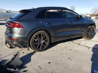 2019 Audi Q8 Premium Plus with VIN WA1EVAF15KD025205, listed as a Copart auction lot 84956594 with 0 mi miles and Salvage Title. Bid and sale history available at carsss.com. Image 3.