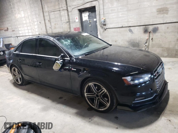 2015 Audi S4 Premium Plus with VIN WAUBGAFL8FA029886, listed as a Copart auction lot 64437204 with 87,790 mi miles and Salvage Title. Bid and sale history available at carsss.com. Image 4.