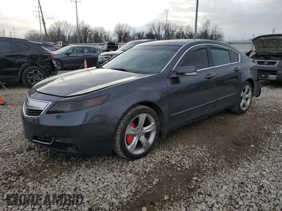 2012 Acura TL Tech Auto with VIN 19UUA9F58CA002553, listed as a Copart auction lot 46411715 with 134,007 mi miles and Salvage Title. Bid and sale history available at carsss.com. Image 1.